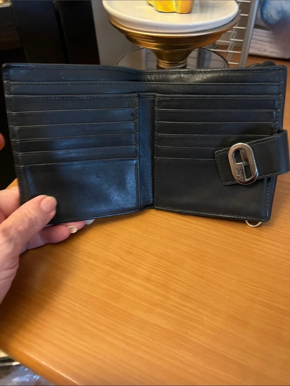 Gucci vintage unisex Black Leather Wallet